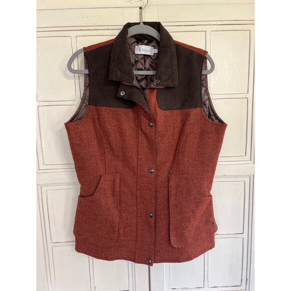 Hartwell US size 10 wool vest rust orange & brown - Picture 1 of 5